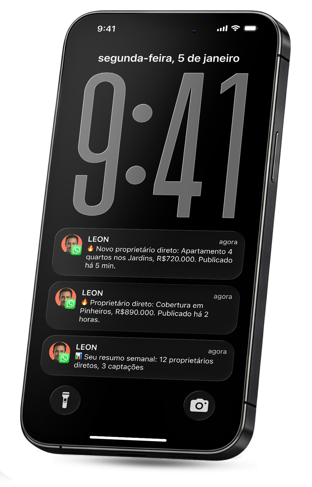 LEON envia leads imobiliários via WhatsApp