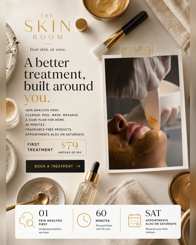 60 minutes just for you. First treatment $79 instead of $99 - Book a treatment